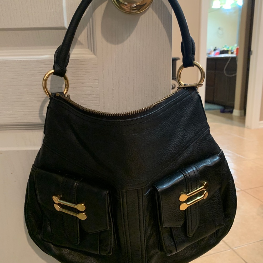 Ralph Lauren Black Leather Shoulder Bag